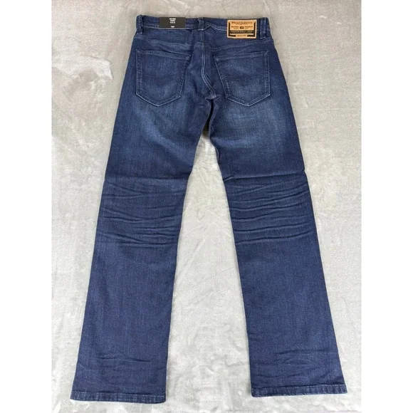 Diesel Larkee Straight Leg Jeans Mens 32x32 Dark Blue Denim Button Fly $195 NWT
